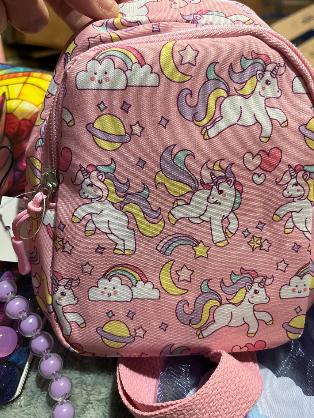 Unicorn bundle with hand painted tote and handcrafted figures