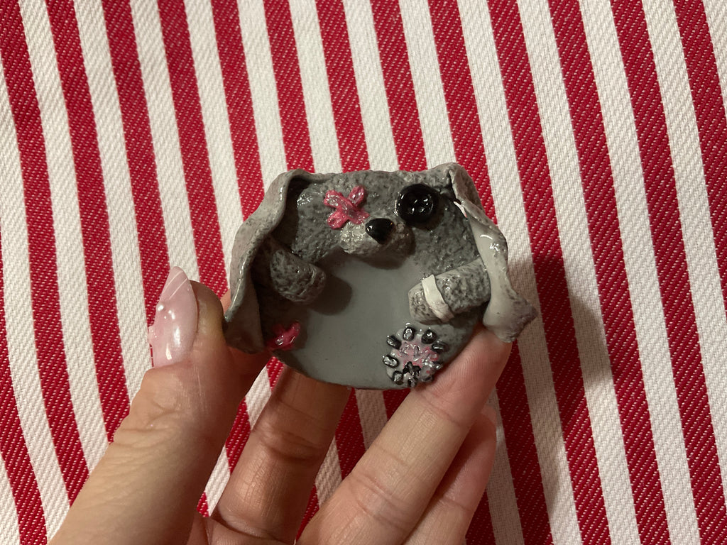 Love me Bunny worry stone, with all the bandages and broken parts this cutie still needs love too