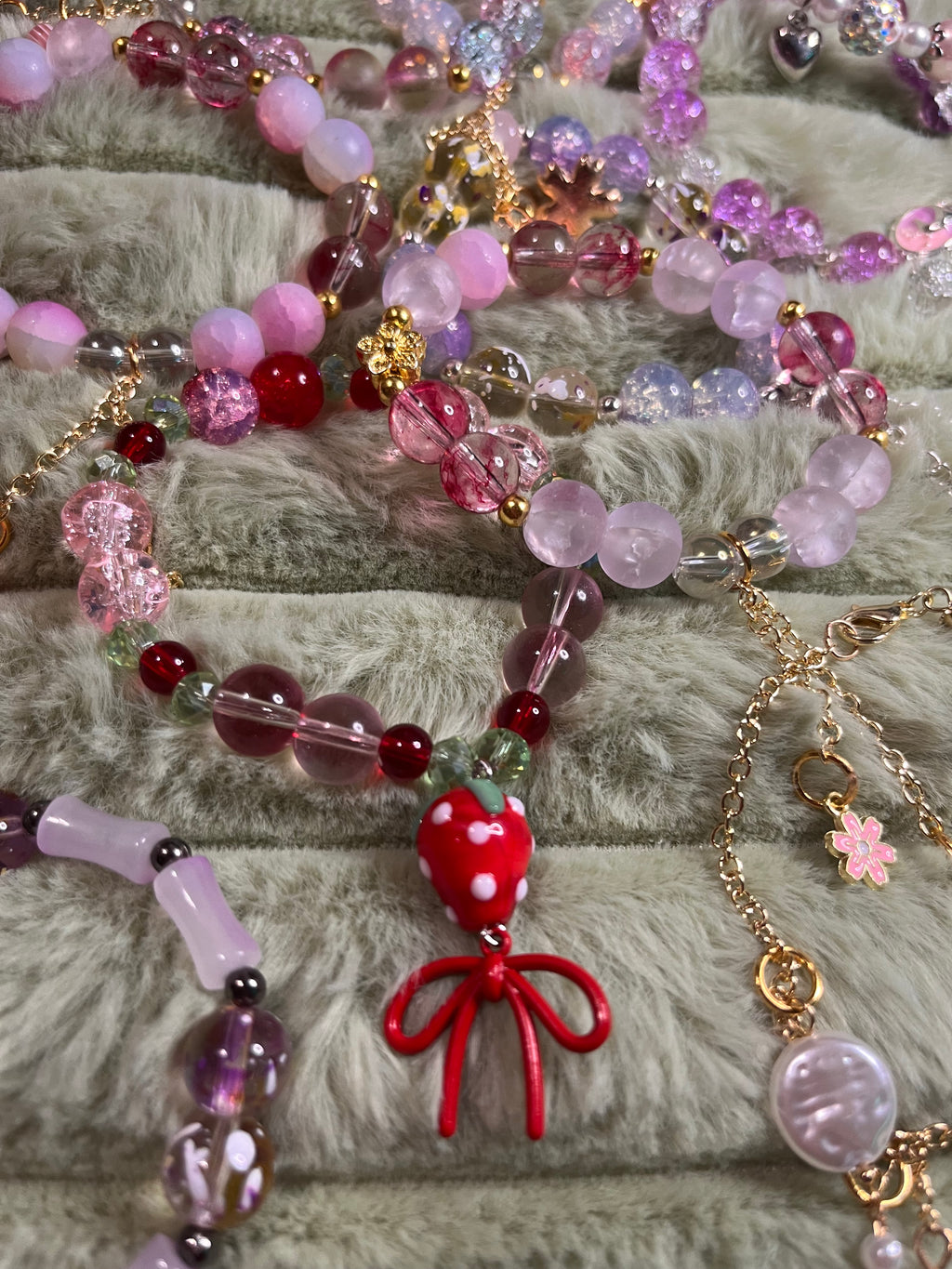 Glass bead bracelet bundle
