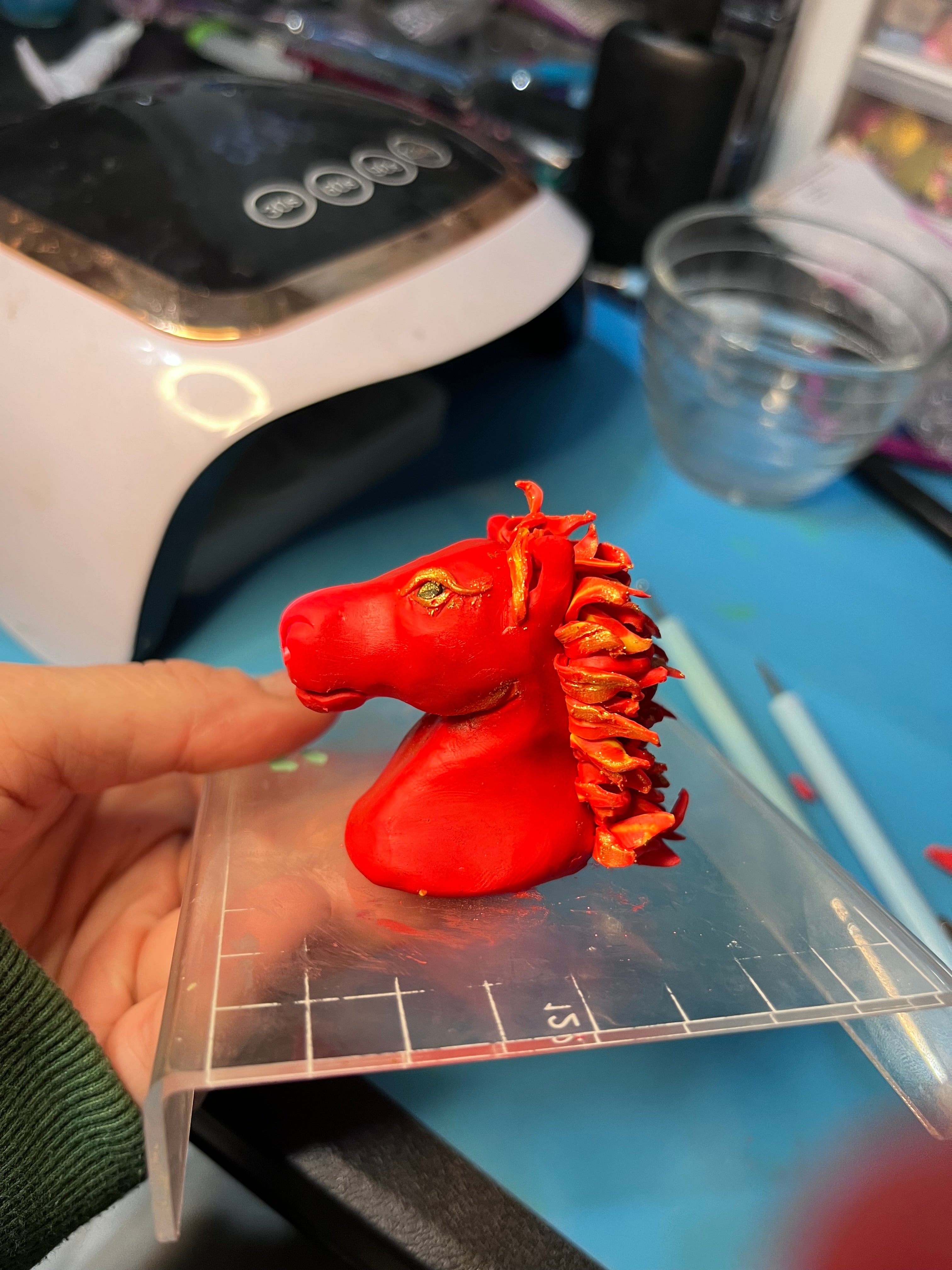 The Year of the Fire Horse head figure