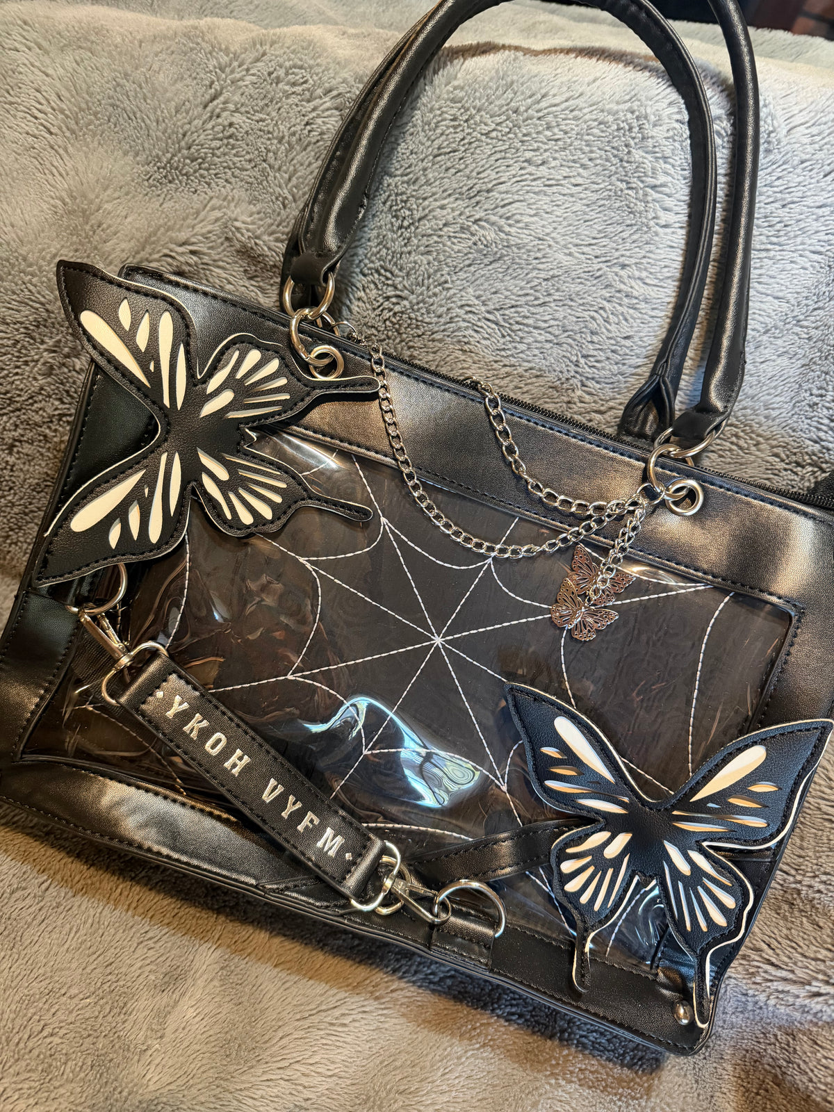 🖤🦋 Midnight Flutter Convertible Handbag 🦋🖤