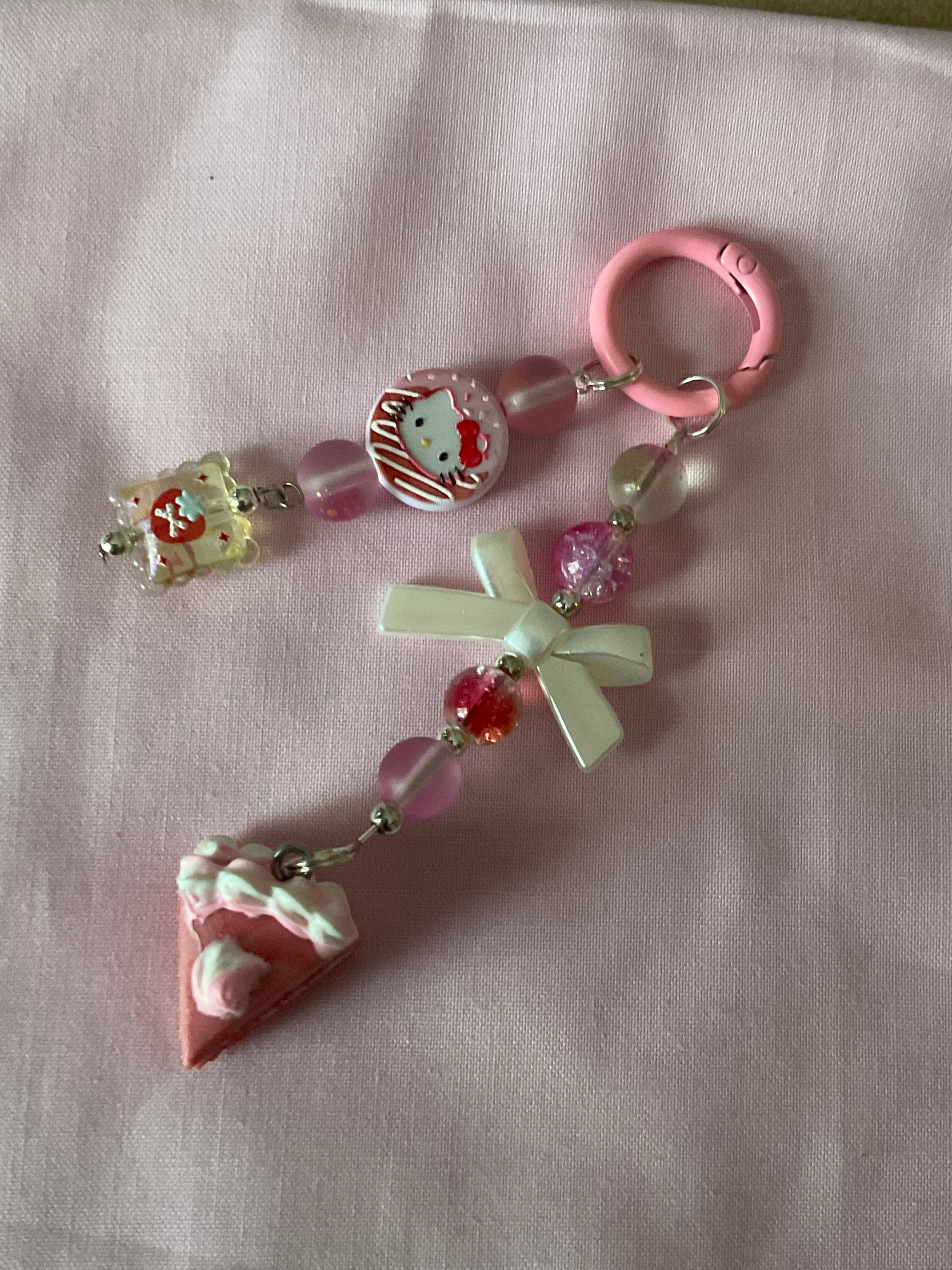 Clay cake key charm
