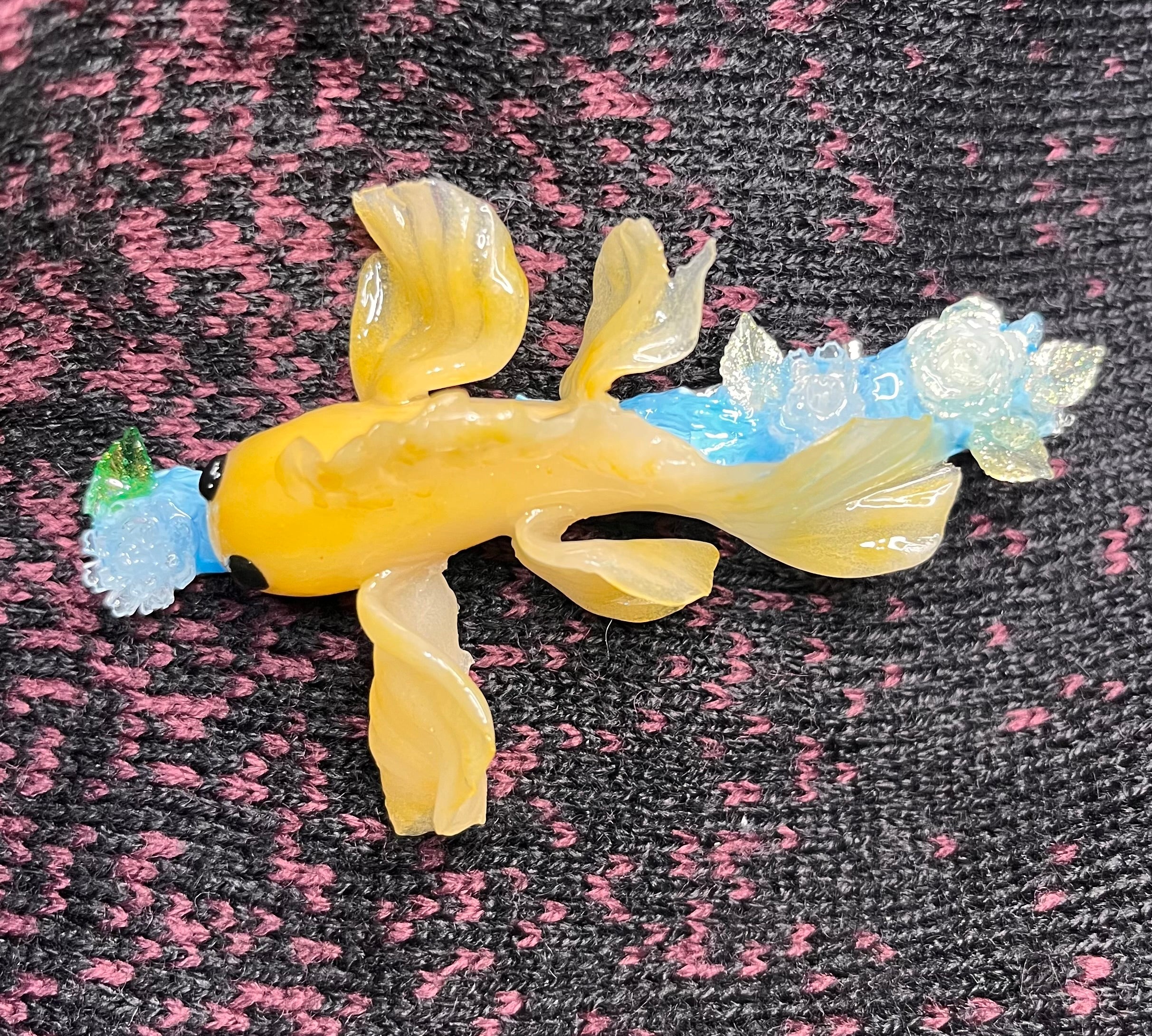 Yellow Koi Fish Hair clip