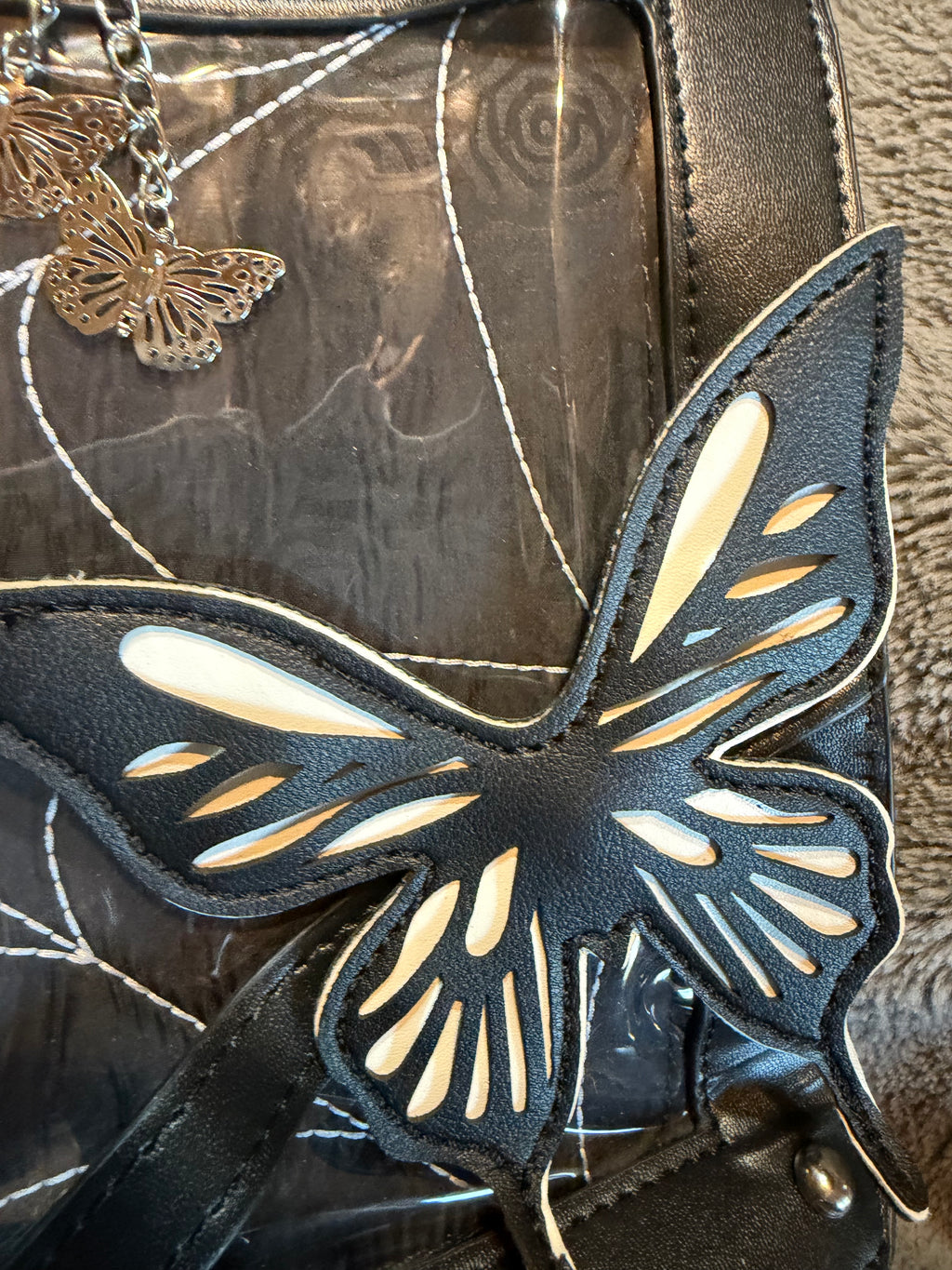 🖤🦋 Midnight Flutter Convertible Handbag 🦋🖤