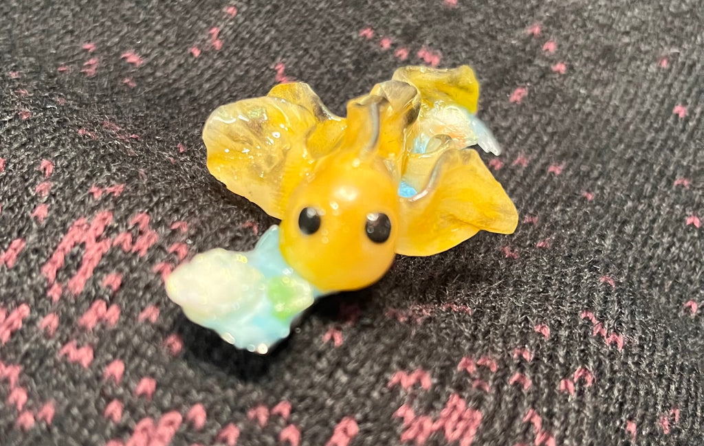 Black and yellow Koi Fish hair clip