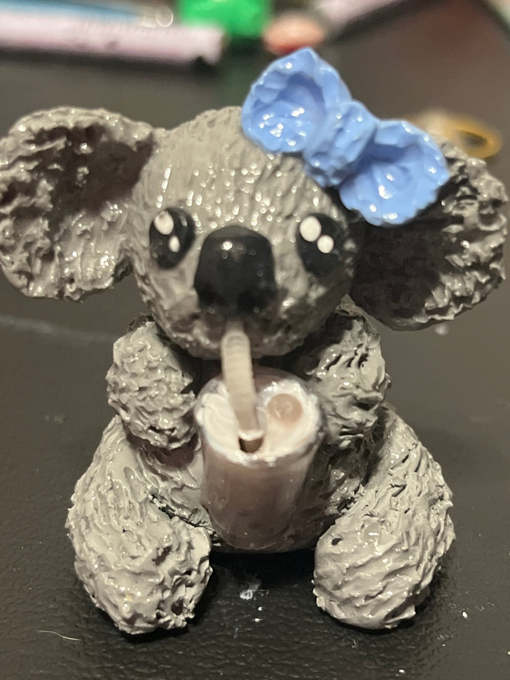 Clay koala figure