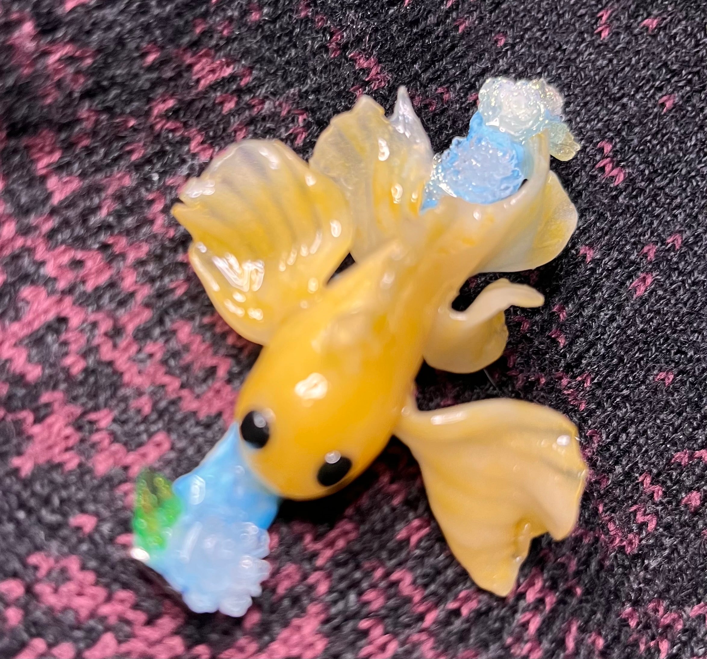 Yellow Koi Fish Hair clip