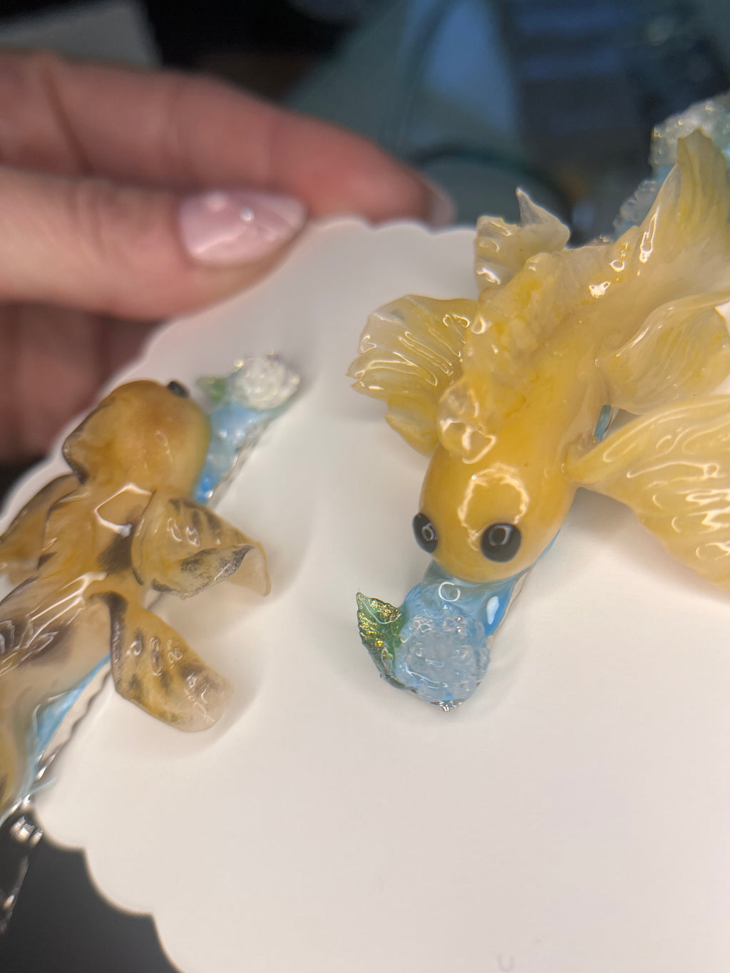 Yellow Koi Fish Hair clip