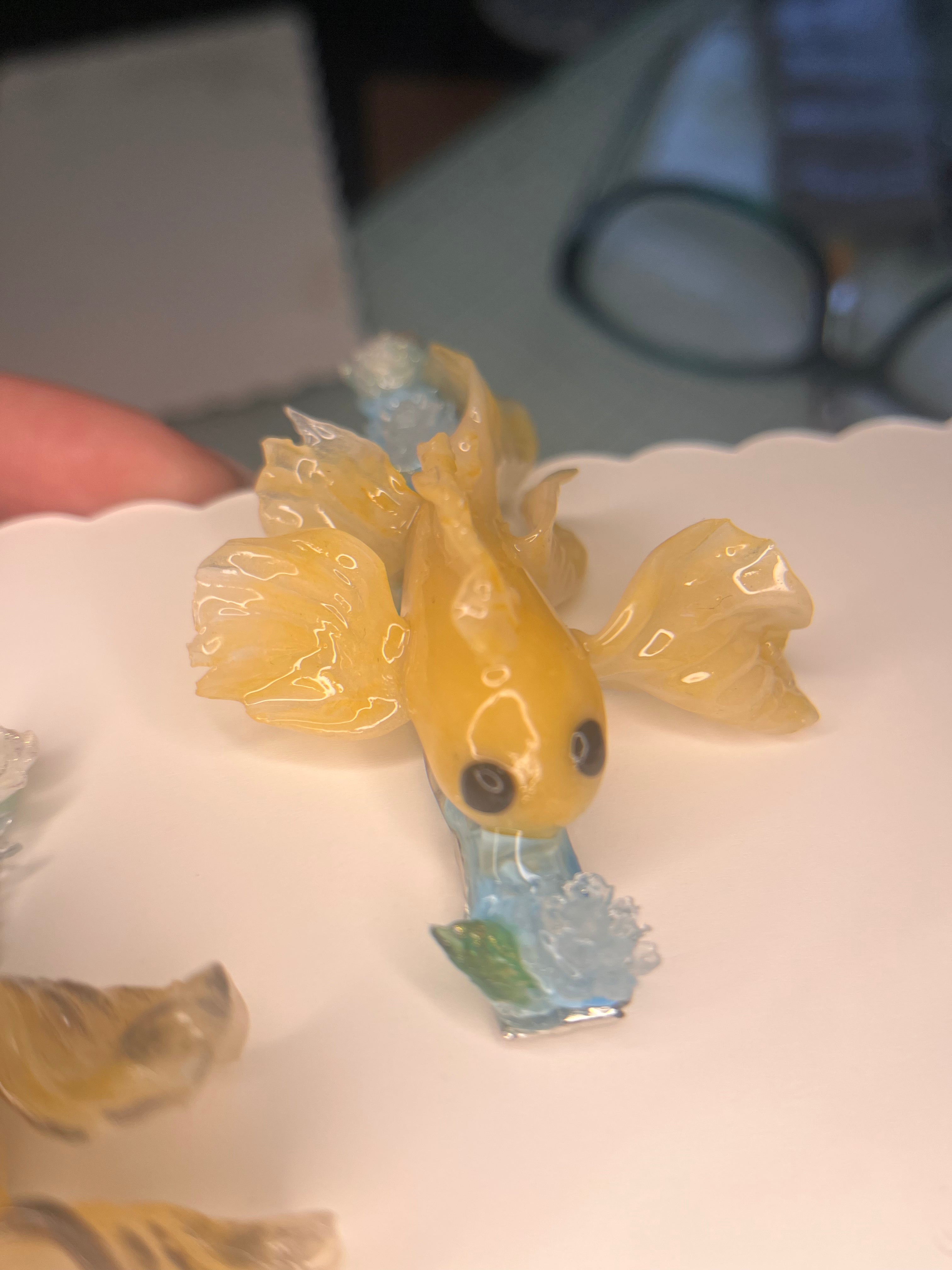 Yellow Koi Fish Hair clip