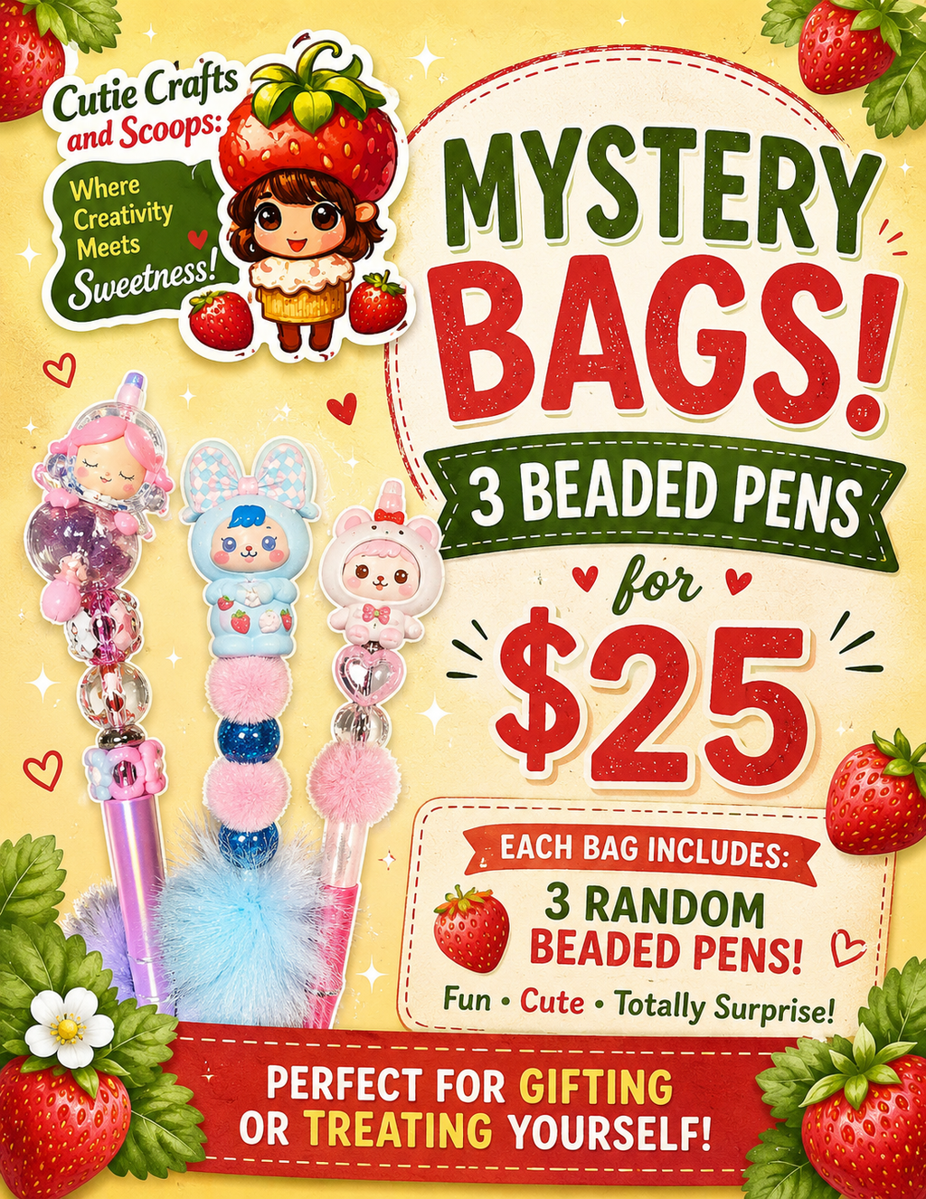 Surprise bag of 3 pens