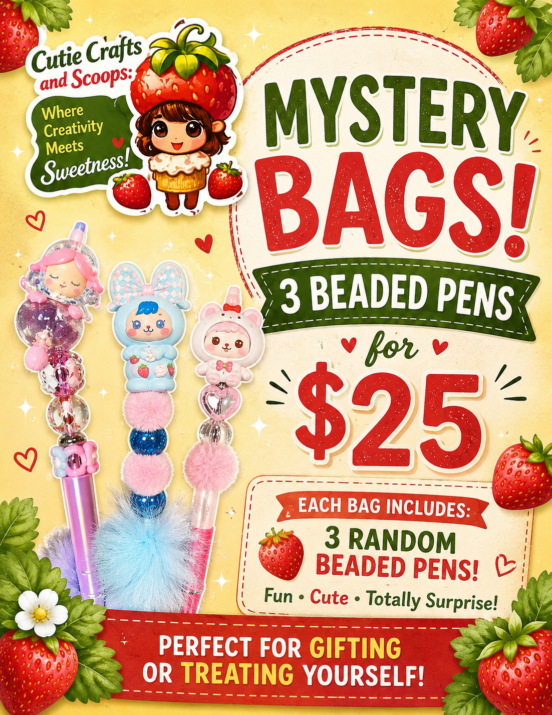Surprise bag of 3 pens
