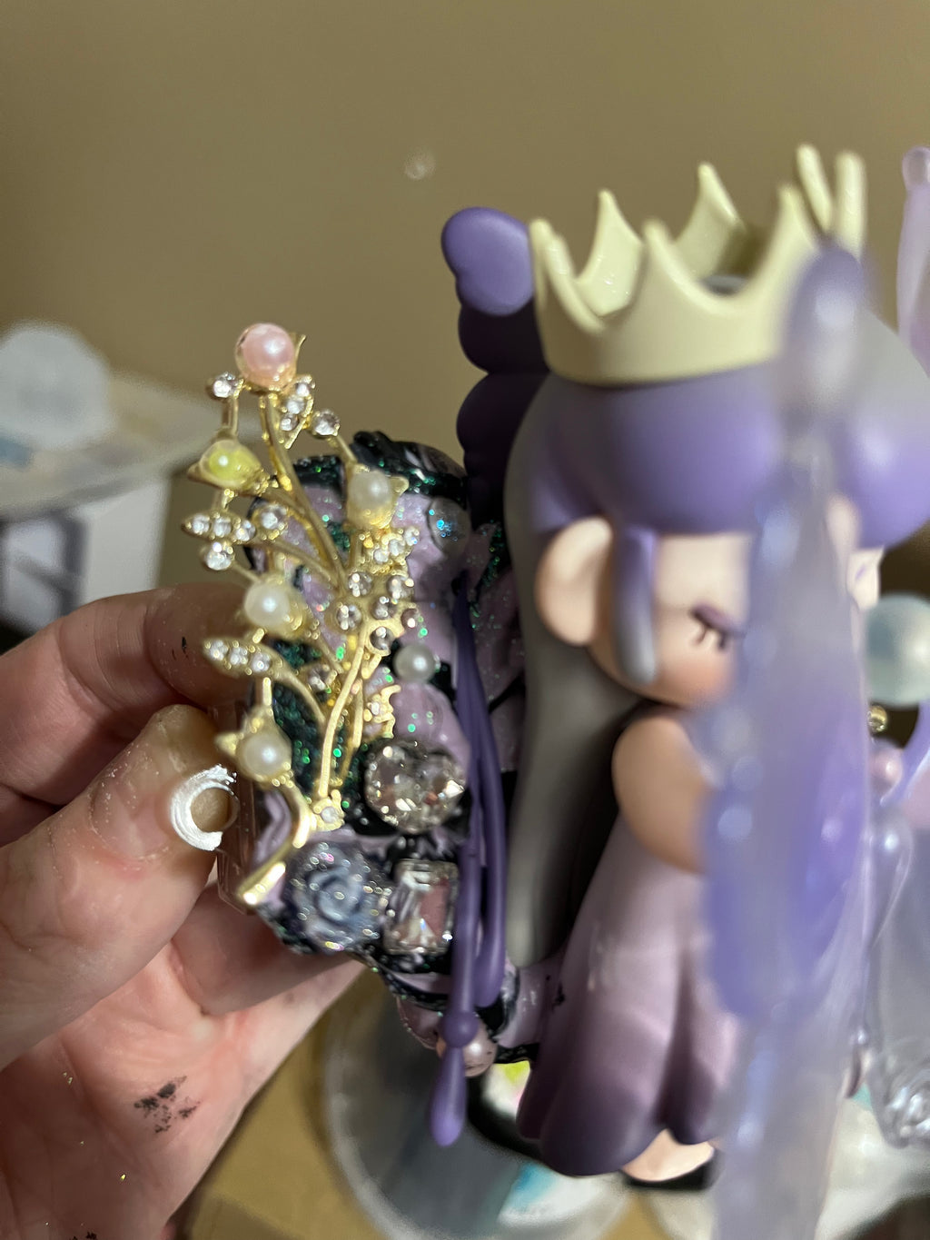 3D Fairy Girl Phone Clip and phone chain