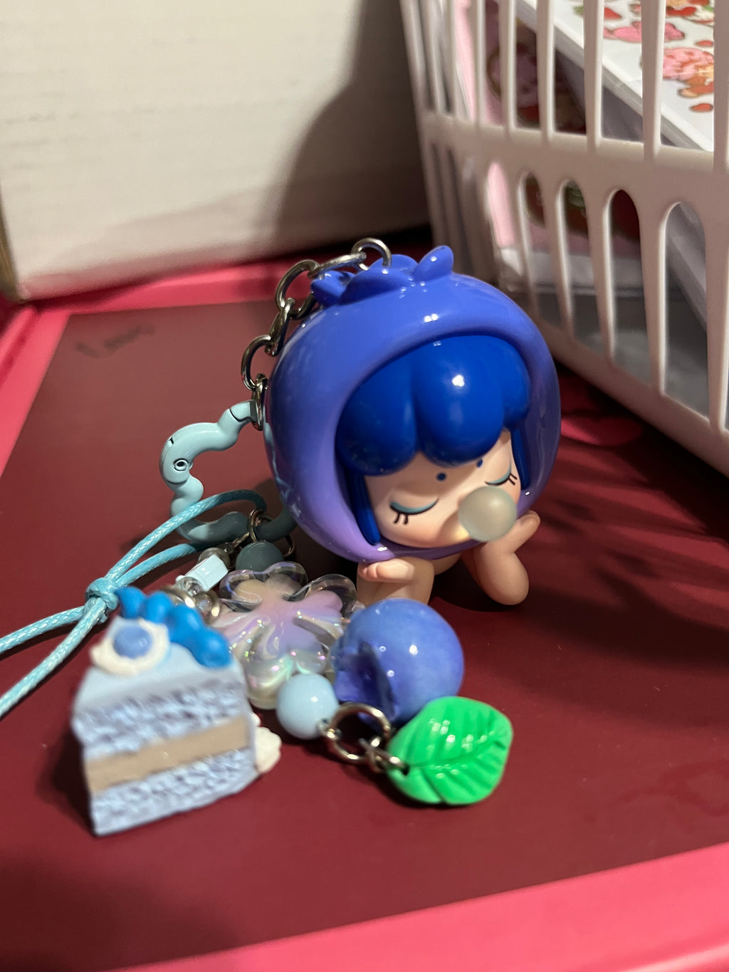 Blueberry girl bag charm