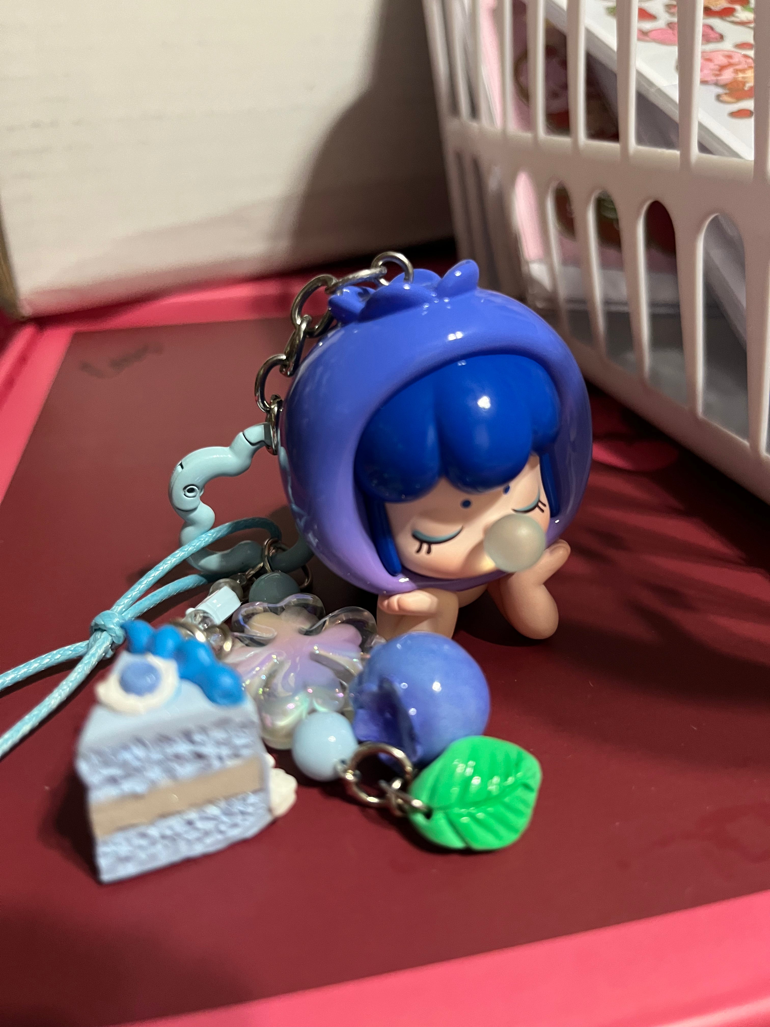 Blueberry girl bag charm