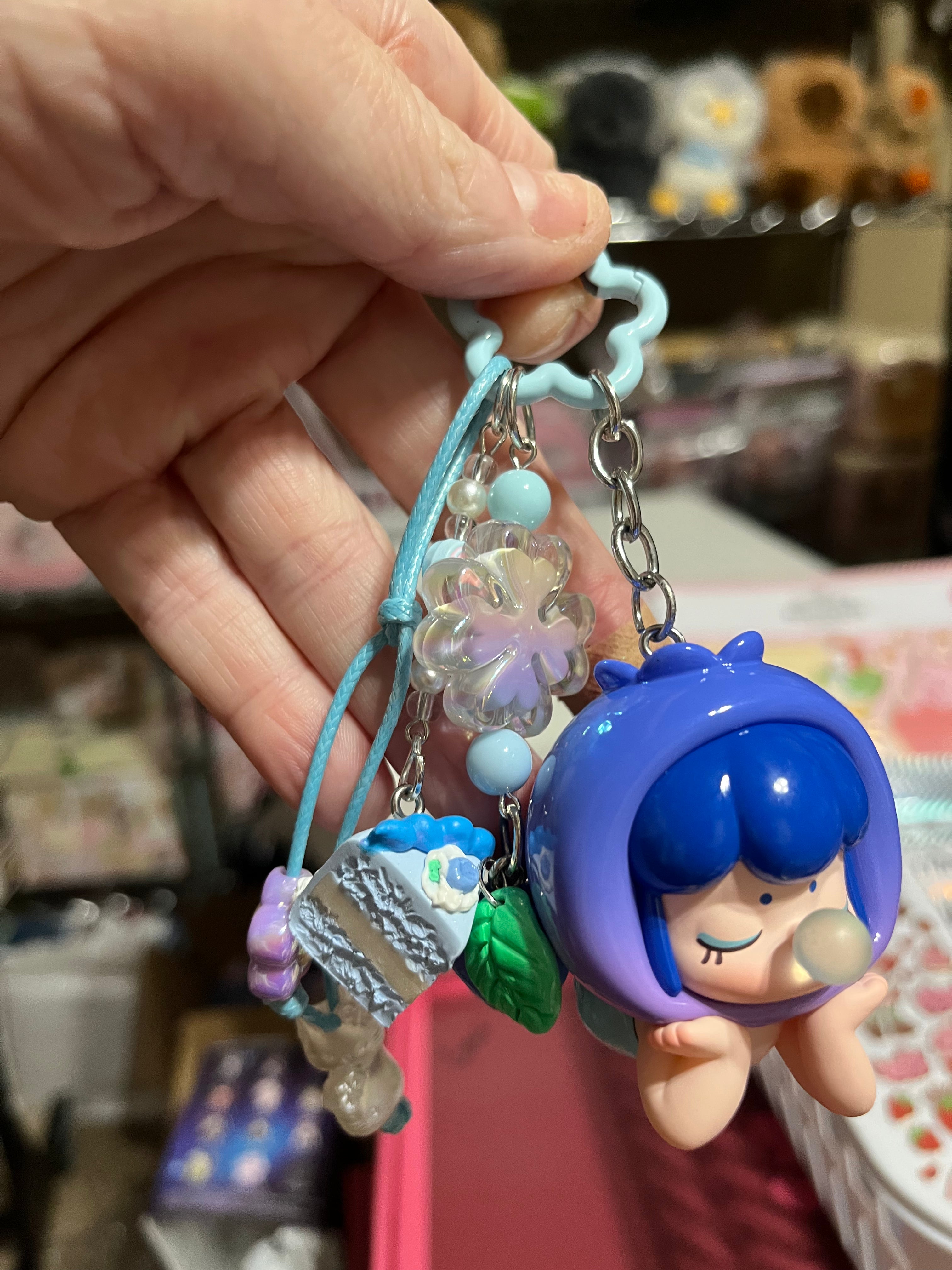 Blueberry girl bag charm