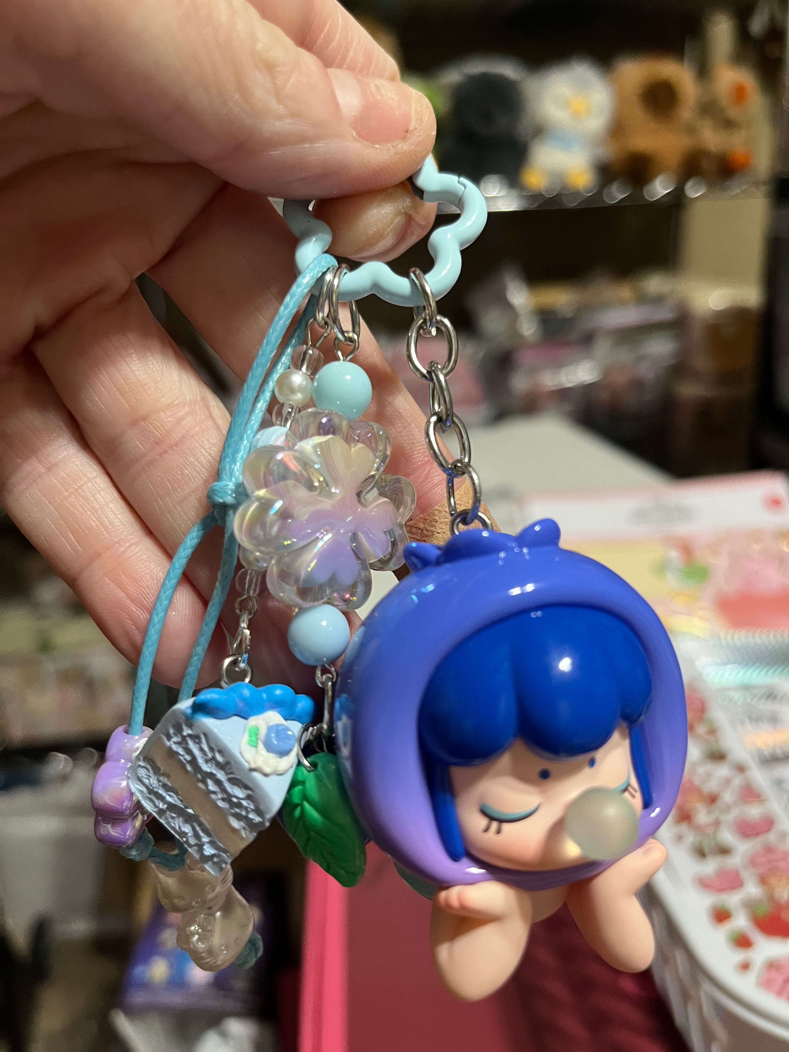 Blueberry girl bag charm