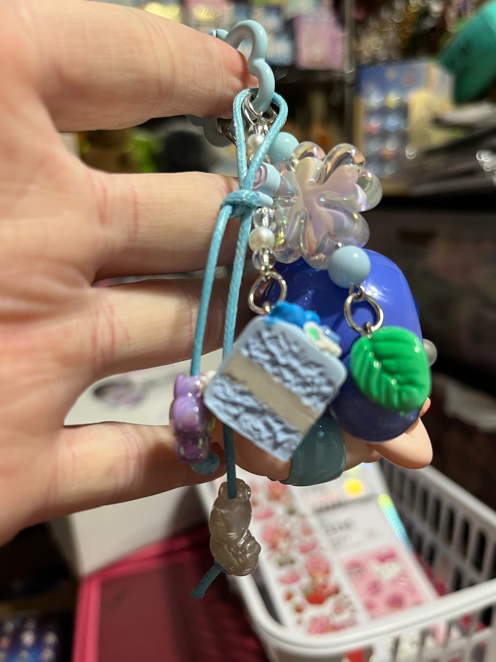 Blueberry girl bag charm