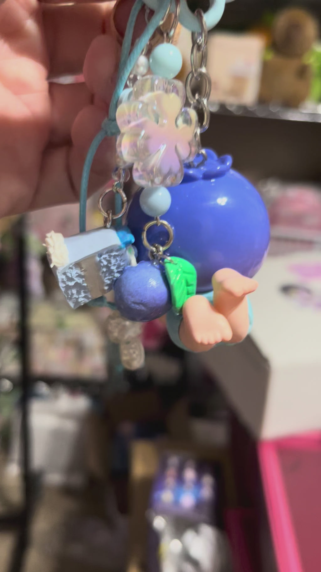 Blueberry girl bag charm